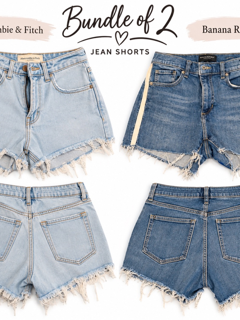 Abercrombie & Fitch + Banana Republic Denim Shorts Bundle | Sizes 28 & 29
